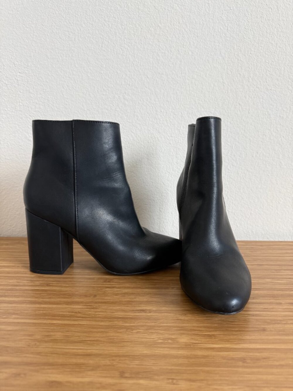 Madden Girl Black Leather Booties Size 9